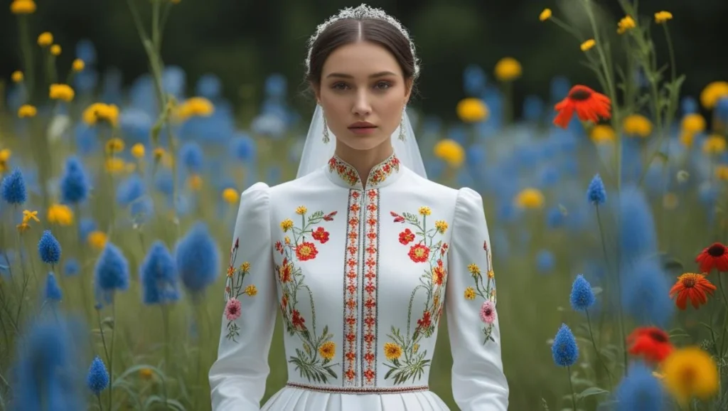 Весільне плаття Львів з вишивкою